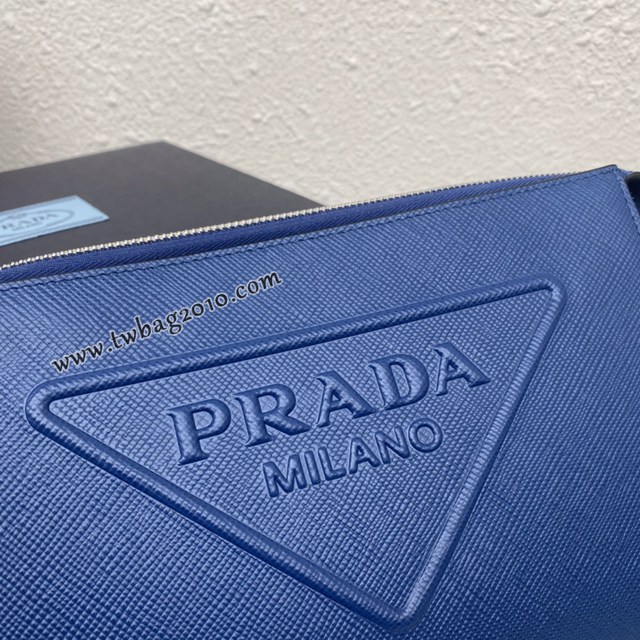 Prada專櫃新款男款手包 2VF039 普拉達十字紋男士手拿包 csp1546